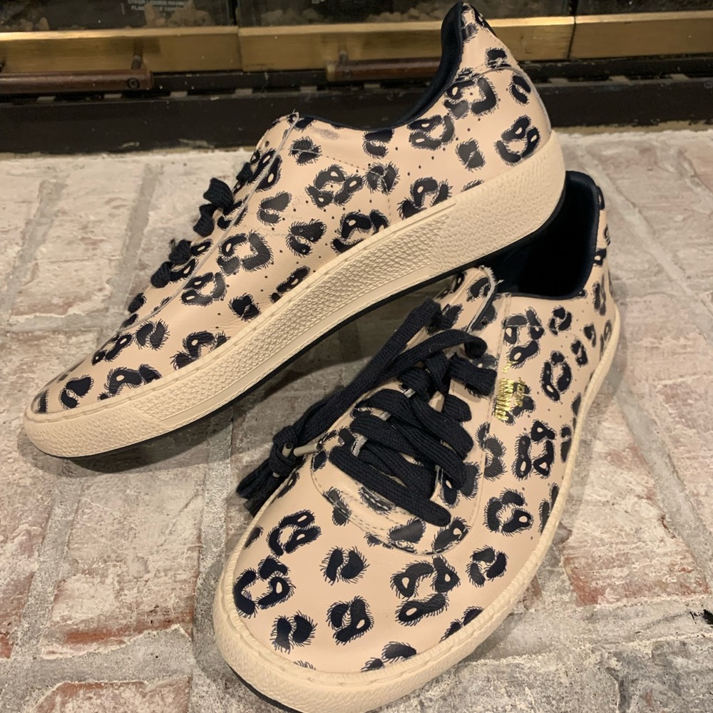 Puma x House of Hackney Leopard Low Leather Sneaker Cream/Navy m7.5/w9.5 /UK 40